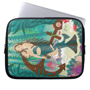 Mermaid Family (brunettes) Laptop Sleeve