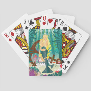 Mermaid Family (light blondes) Playing Cards