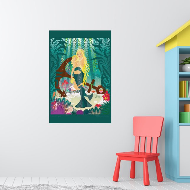 Mermaid Family (light blondes) Poster (Nursery 1)