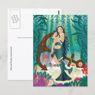 Mermaid Family Postcard