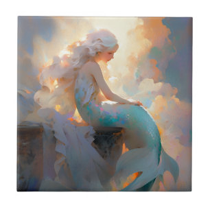 Mermaid Fantasy Art Ceramic Tile