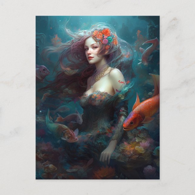 Mermaid Fantasy Art Postcard (Front)