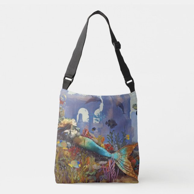 Mermaid Fantasy Crossbody Bag (Front)