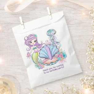 Mermaid First Birthday Whimsical Sea Life Party Favour Bag
