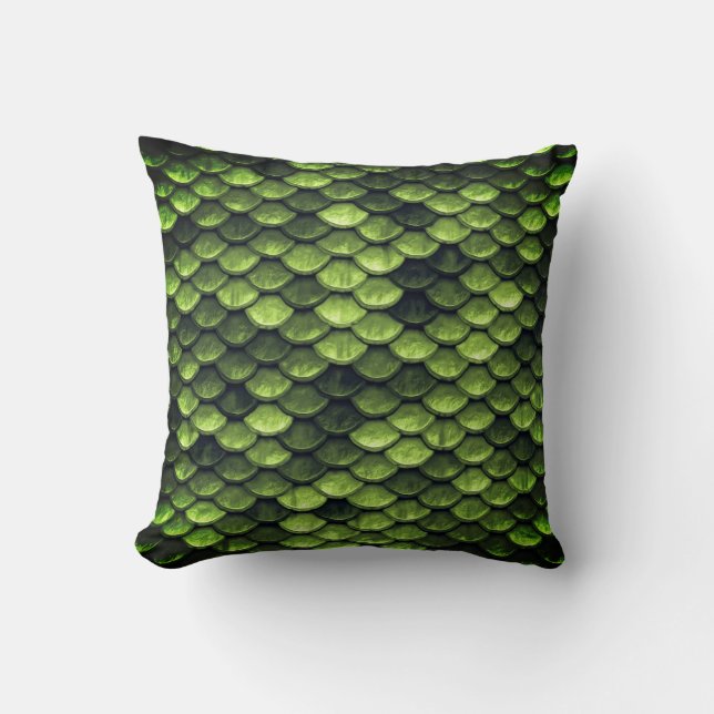 Mermaid Fish Dragon Lizard Creature Scales  Cushion (Front)