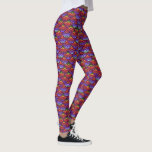 Mermaid Fish Scale Colourful Scallop Cute Pattern Leggings<br><div class="desc">Express your inner mermaid (or dragon!) with these pretty fish scale leggings. These unique leggings have a colourful scallop pattern in bright rainbow shades,  with purple and red being most prominent. These beautiful all-over-print leggings are perfect for any mermaid or dragon fan.</div>