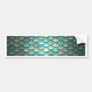 Mermaid Fish Scale Dragon Scale Bumper Sticker