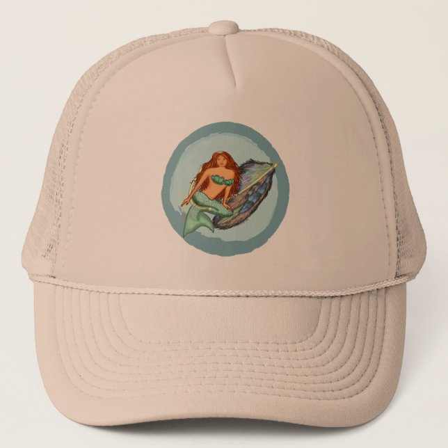 Mermaid Fishing Lure Trucker Hat (Front)