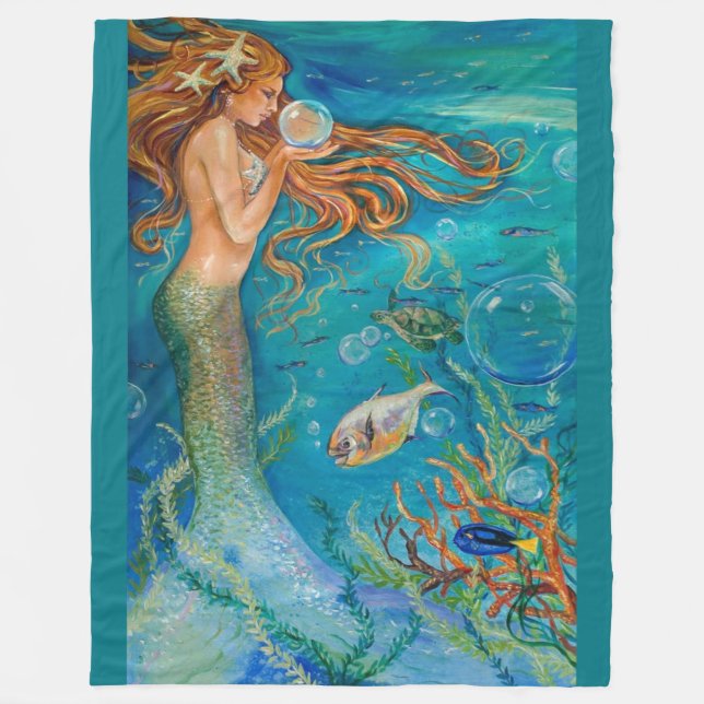 mermaid fleece blanket (Front)