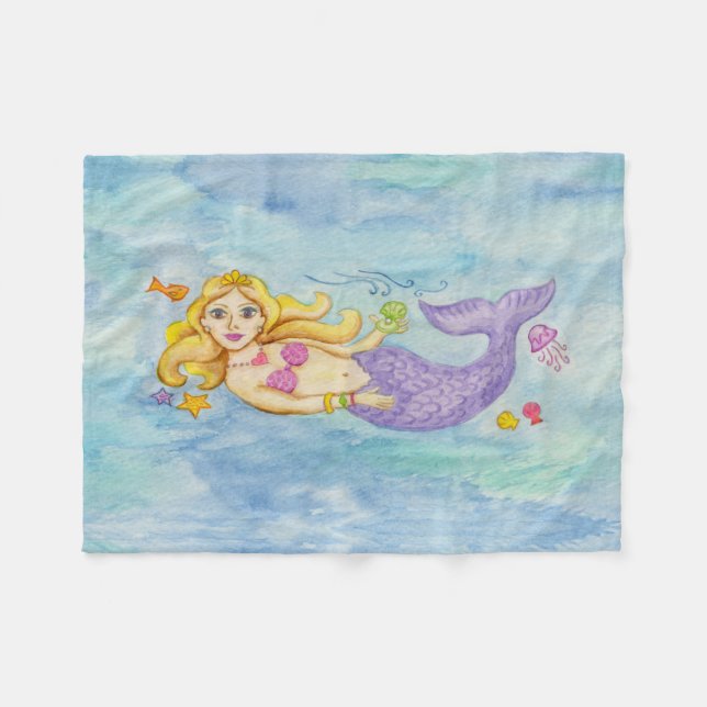 Mermaid fleece throw (Front (Horizontal))