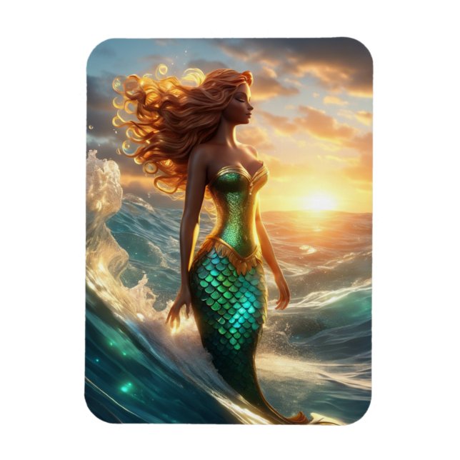 Mermaid Flexible Photo Magnet (Vertical)
