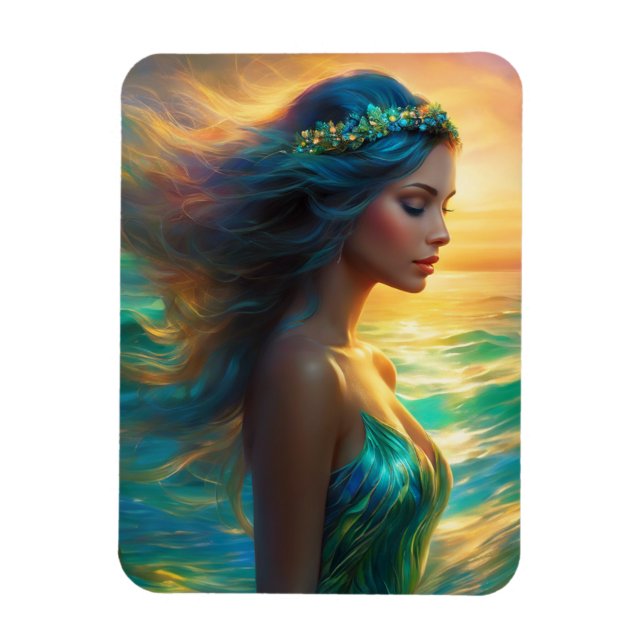  Mermaid Flexible Photo Magnet (Vertical)