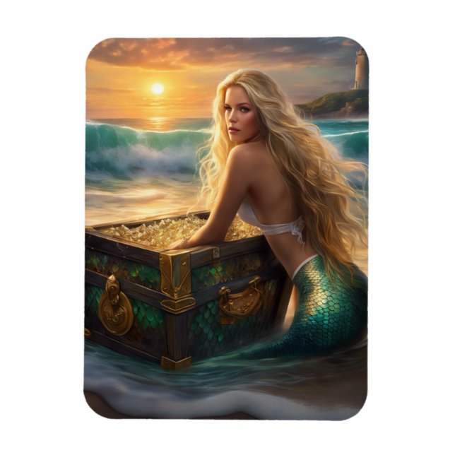 Mermaid Flexible Photo Magnet (Vertical)