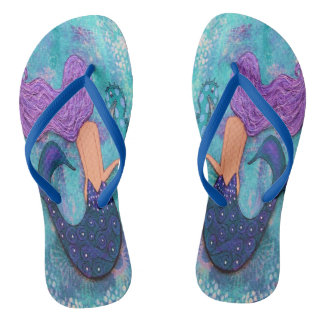 Mermaid Flip Flops Slim Straps