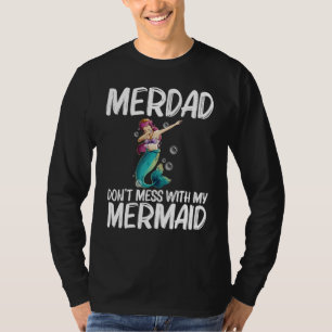 Mermaid For Dad Father Merman Human Fish Sea Creat T-Shirt