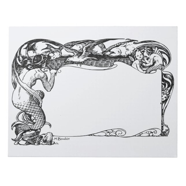 Mermaid Framed Notepad (Front)