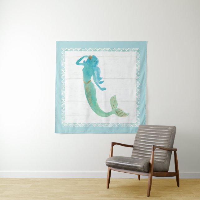 Mermaid Friends IV Tapestry (In Situ (Horizontal))