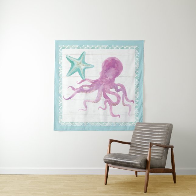 Mermaid Friends V Tapestry (In Situ (Horizontal))