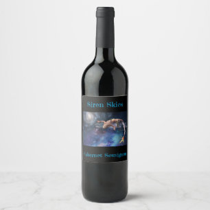 Mermaid Galaxy Wine Label