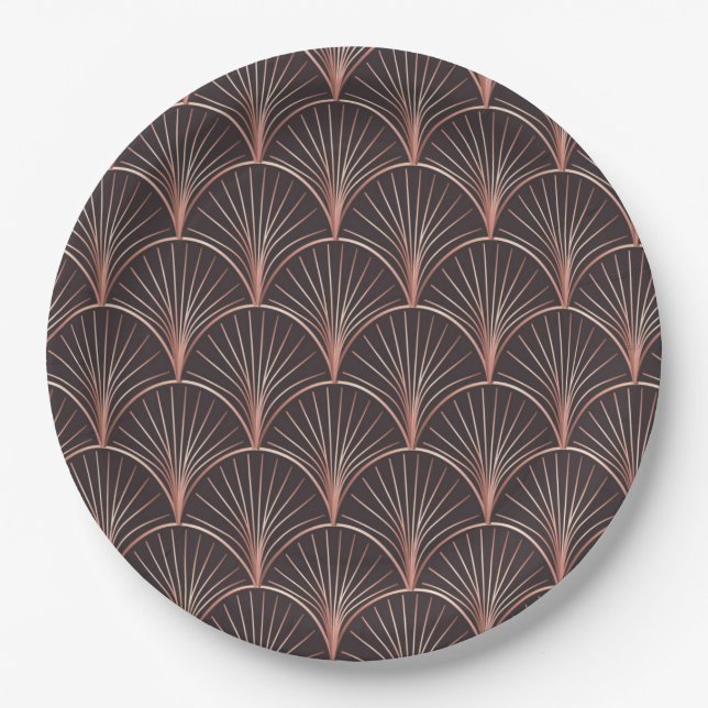 Mermaid/Geometric Design Paper Plate (Front)