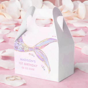 Mermaid Girl 1st Birthday Party Favour Box