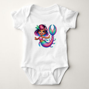Mermaid Girl  Baby Bodysuit