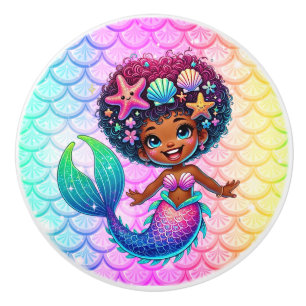 Mermaid Girl Cabinet Knob