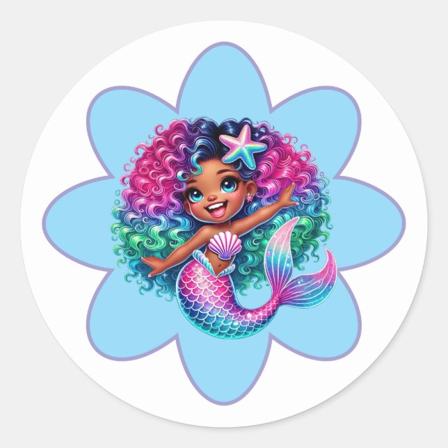 Mermaid Girl Stickers (Front)