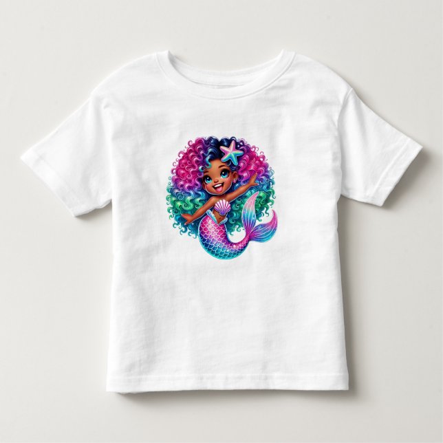 Mermaid Girl Toddler T-Shirt (Front)