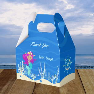 Mermaid Girl Underwater Ocean Birthday Party Favour Box