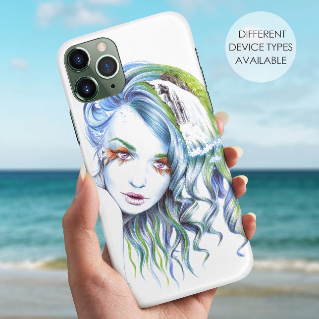 Mermaid girl Water woman Surreal Fantasy Portrait  Case-Mate iPhone Case (Creator Uploaded)
