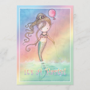 Mermaid Girls Birthday Party Invitations