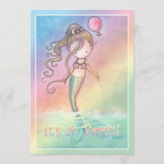 Mermaid Girls Birthday Party Invitations