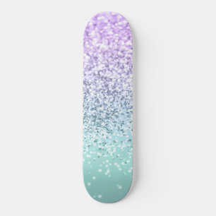 Mermaid Girls Glitter 1b (Faux Glitter) #pastel Skateboard