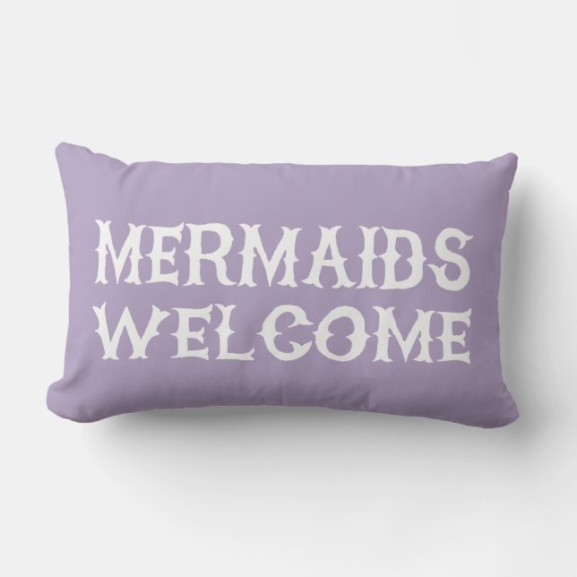 Mermaid Girls Nursery Bedroom Decor Pillow (Front)