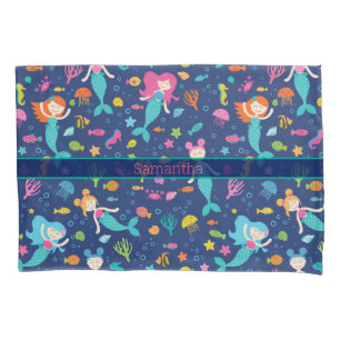 Mermaid Girls Under The Sea Personalised Pillowcase