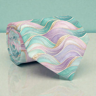 Mermaid Glam Pastel Colours Necktie Tie