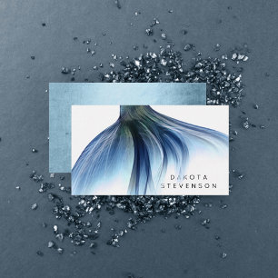 Mermaid Glam Tail Dusty Ice Blue Lustre Branding Business Card