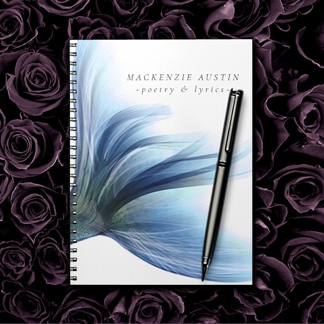 Mermaid Glam Tail | Dusty Ice Blue Lustre Custom Notebook (Creator Uploaded)