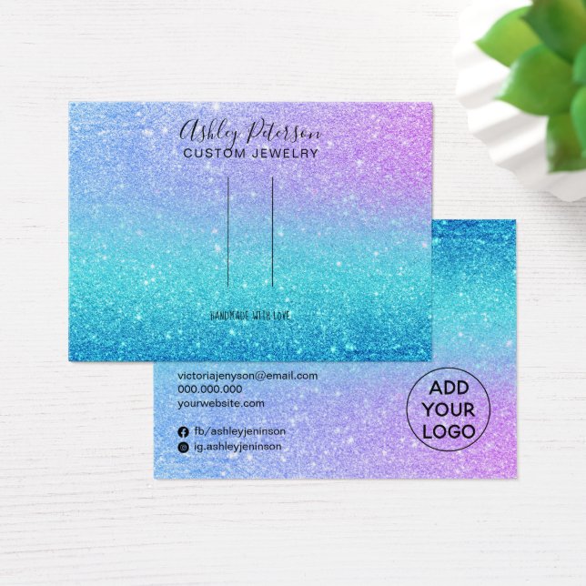 mermaid glitter blue barrette hair clip display (Desk)