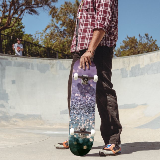 Mermaid Glitter Bokeh Glam 2 Skateboard (Outdoor 2)