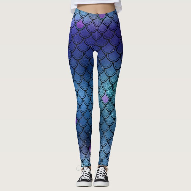 Mermaid glitter leggings (Front)