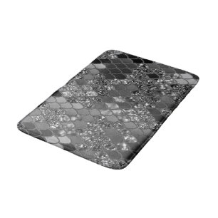 Mermaid Glitter Scales #7 (Faux Glitter) #shiny Bath Mat