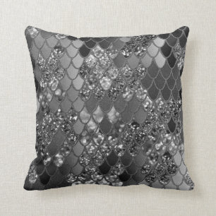 Mermaid Glitter Scales #7 (Faux Glitter) #shiny Cushion