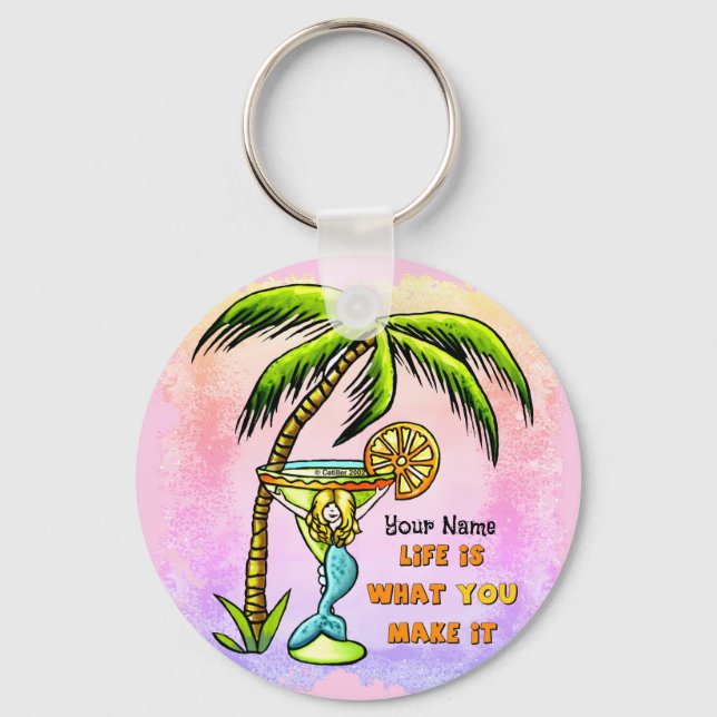 Mermaid Good Life Key Ring (Front)