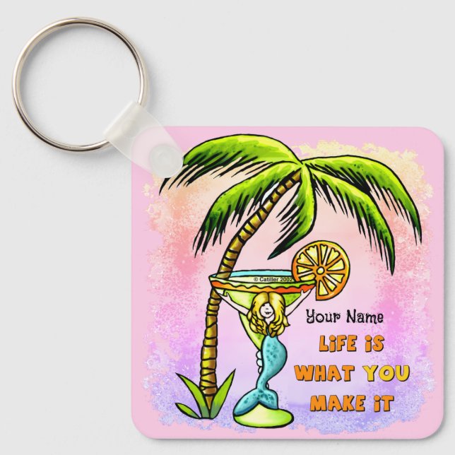 Mermaid Good Life Key Ring (Front)