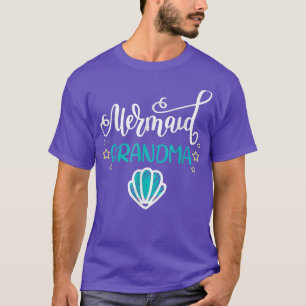 Mermaid Grandma Funny Grandmother Family Matching T-Shirt