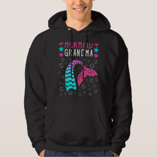 Mermaid Grandma Grandmother Family Matching Birth Hoodie