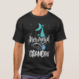 Mermaid Grandpa Merman Family Matching Party Squ T-Shirt