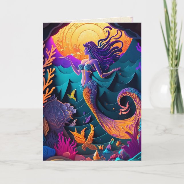 Mermaid Graphic Arts Card (Front)